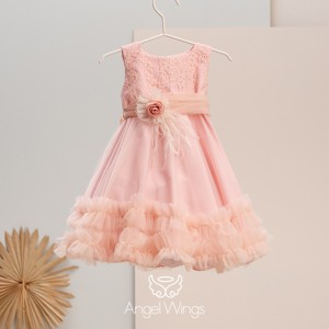 Βαπτιστικό Φόρεμα Dusty Pink Ennie | Angel Wings 210